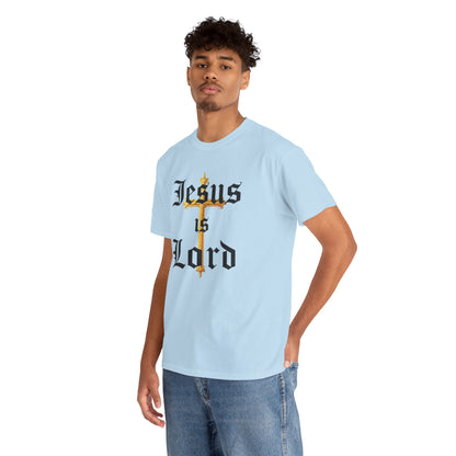 Jesus is Lord with Cross - Men's Christian T-Shirt