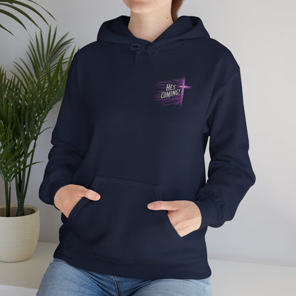 He's Coming – Women’s Christian Hoodie with Cross