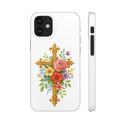 Floral Cross Snap Case for iPhone – Faith in Bloom