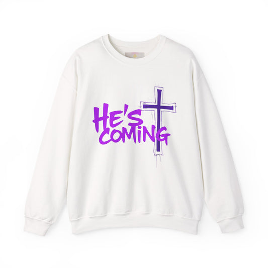 He’s Coming - Women's Bold Christian Sweatshirt