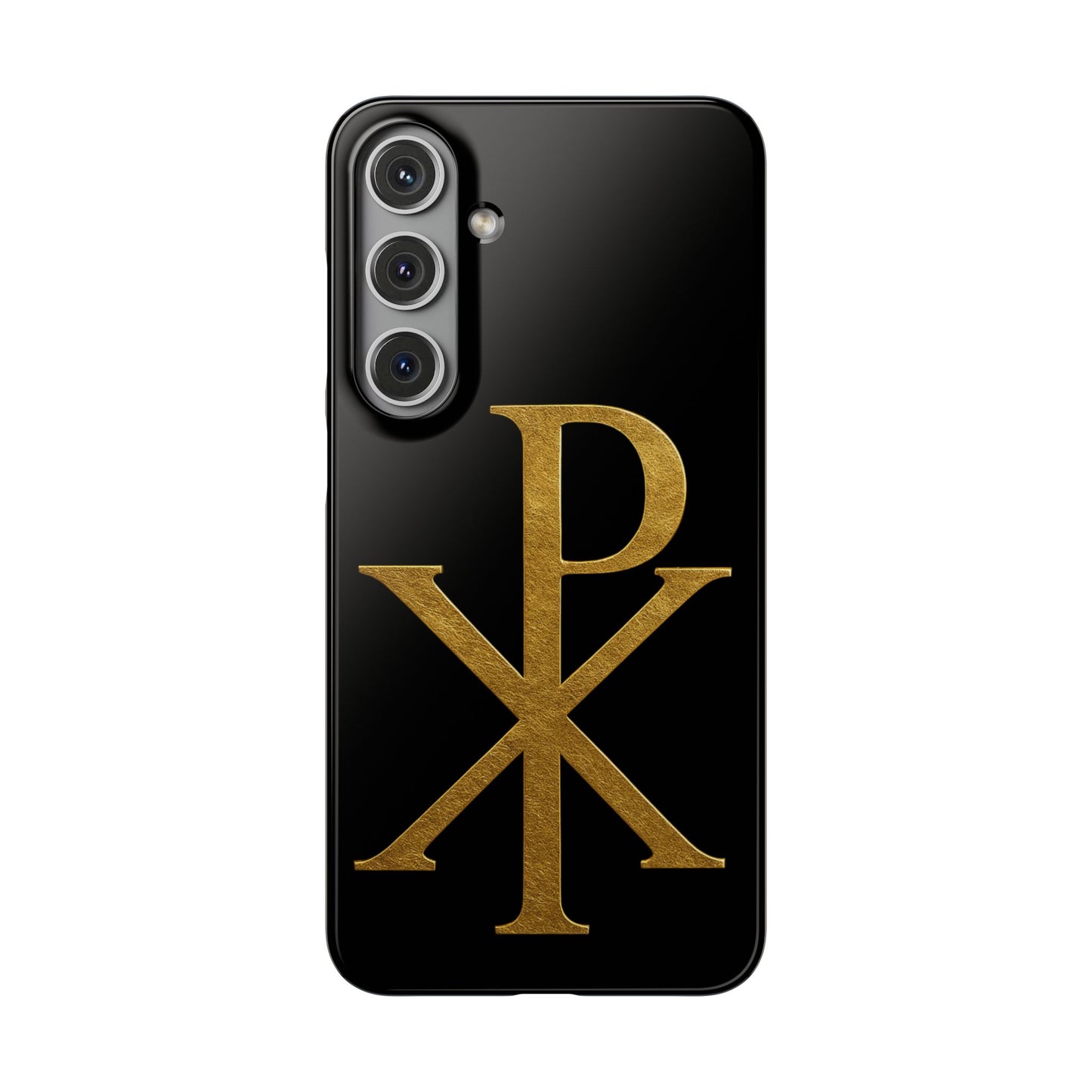 Our Eternal Hope in Christ - Black Chi Rho Snap Case for Samsung