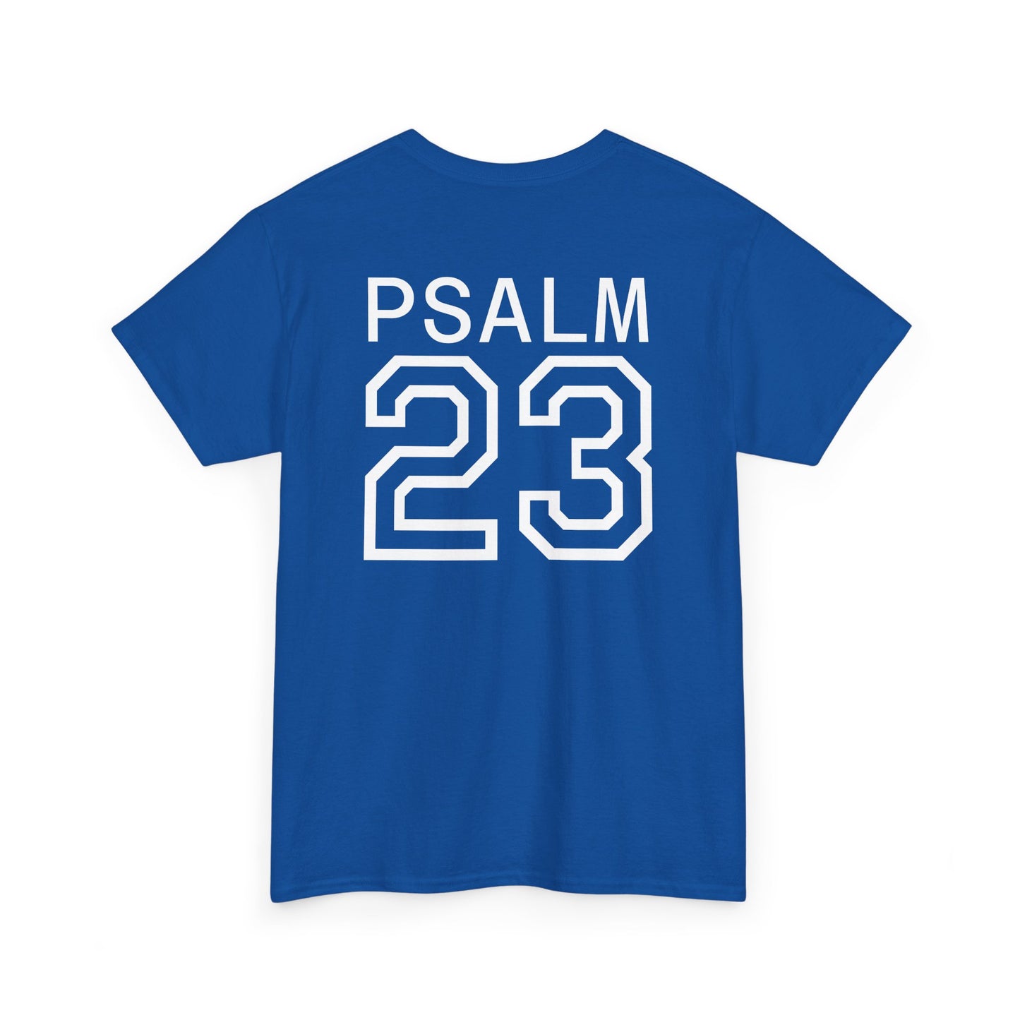 Psalm 23 Men’s T-Shirt – Inspired Sports-Style Shirt (White Numbering)