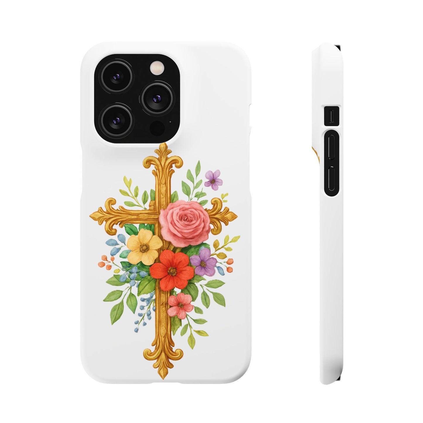 Floral Cross Snap Case for iPhone – Faith in Bloom
