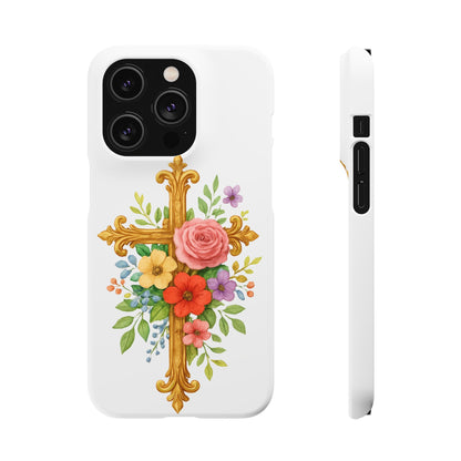 Floral Cross Snap Case for iPhone – Faith in Bloom