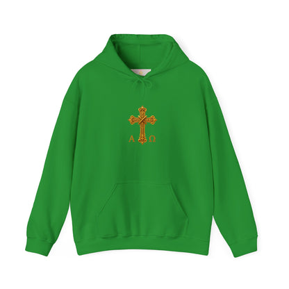 “Soon” Cross Men’s Hoodie – Back Print Faith Statement