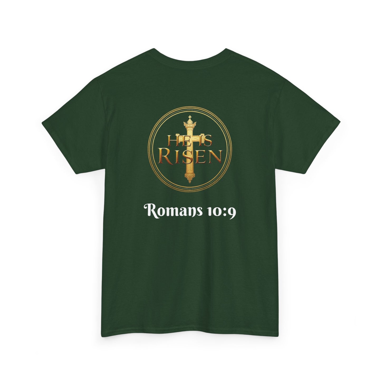 Jesus Is Lord / He Is Risen Christian Tee – Men’s Bold Faith Statement (White Lettering)