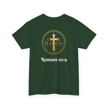 Jesus Is Lord / He Is Risen Christian Tee – Men’s Bold Faith Statement (White Lettering)