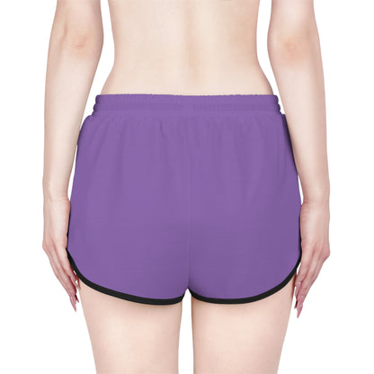 Golden Grace Women's Shorts in Purple with Gold Cross Design