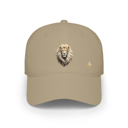 Christ is King (Lion of Judah) - Women's Baseball Cap with Gold Cross