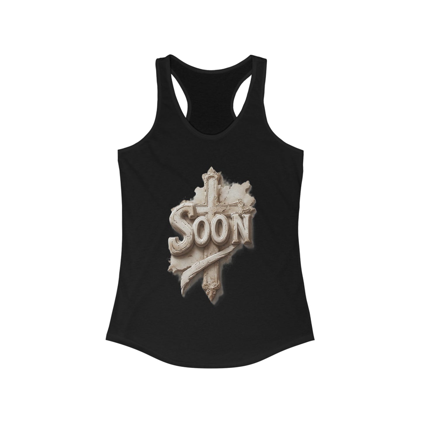 “Soon” Cross Women’s Racerback Tank – Bold & Active Faith