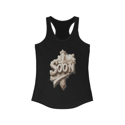 “Soon” Cross Women’s Racerback Tank – Bold & Active Faith