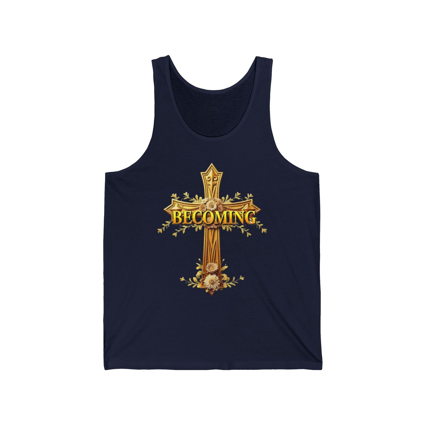 Becoming Women’s Tank Top – Gold Cross Edition