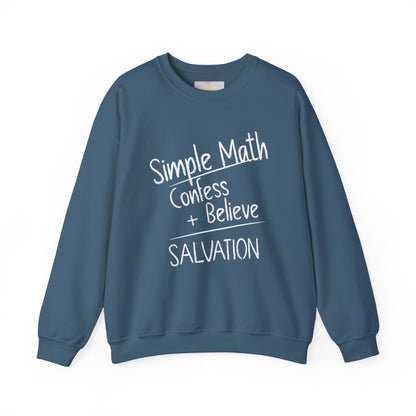 Simple Math Women’s Sweatshirt – Faith Pullover (White Chalk)