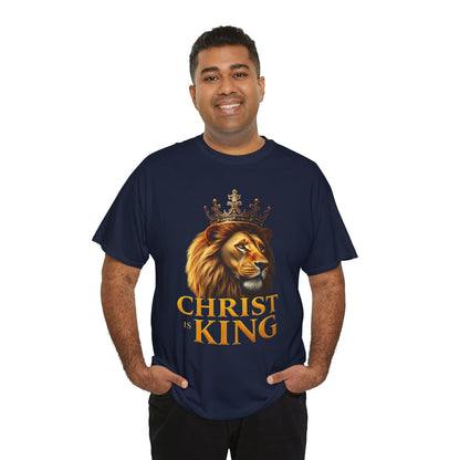 Christ Is King – Lion & Cross Men’s Christian Tee