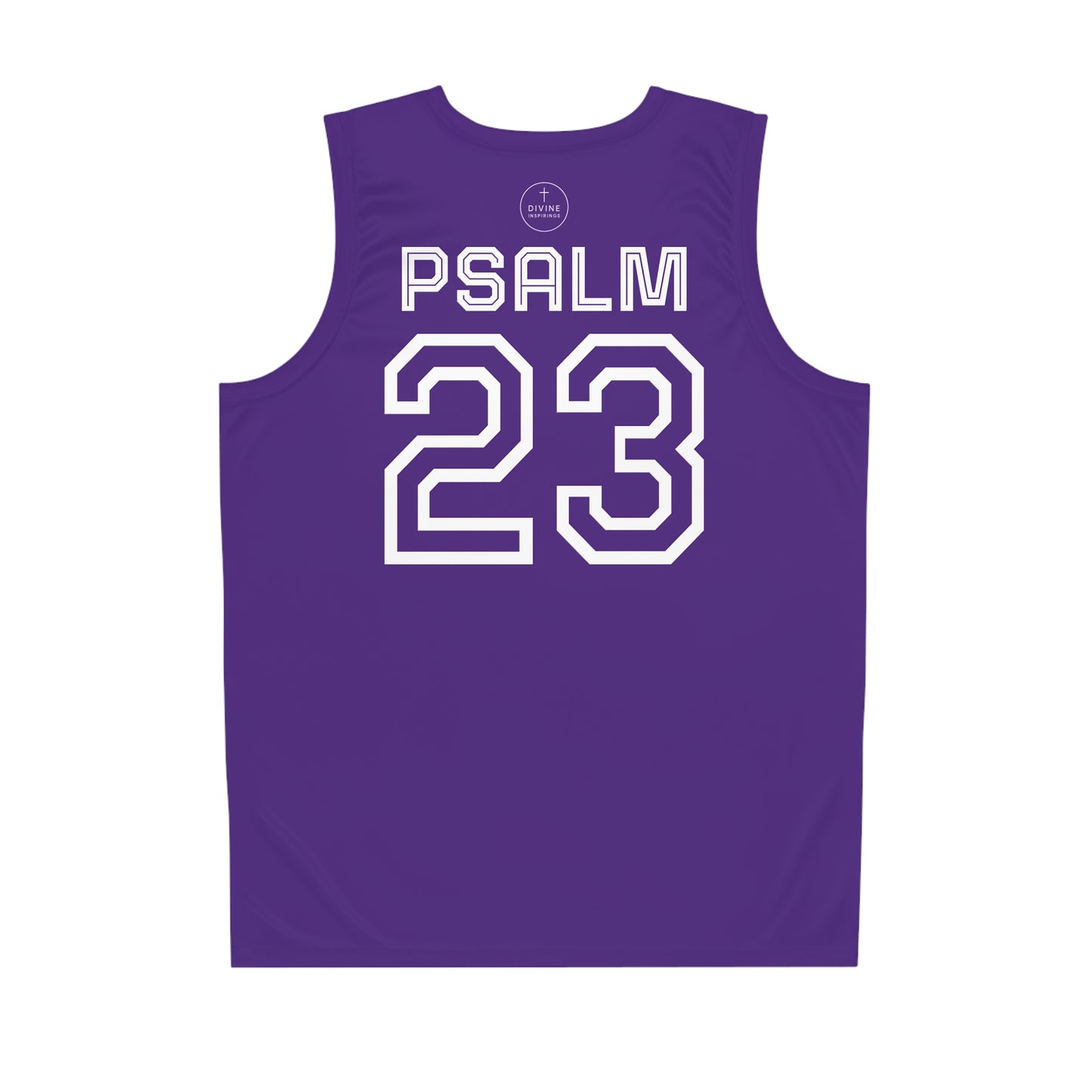 Psalm 23 Men's Basketball Jersey (Purple) – Faith in Every Play
