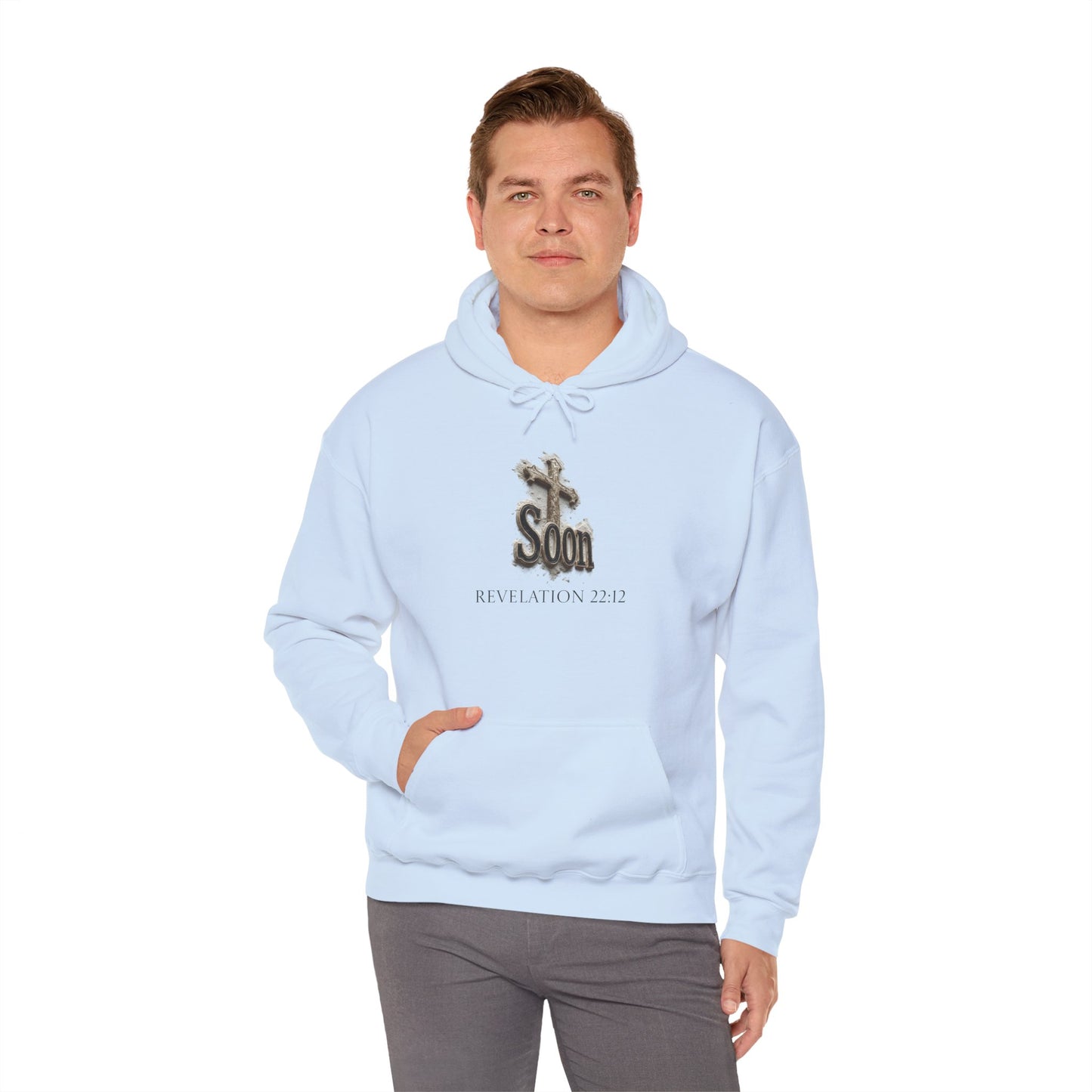 Soon: Revelation – Men’s Christian Hoodie (Dark Lettering)