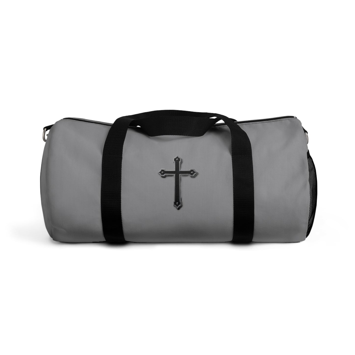 Divine Strength Duffle Bag in Grey – Carry the Cross with Purpose