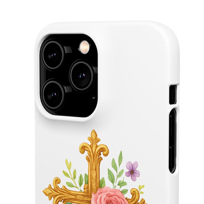 Floral Cross Snap Case for iPhone – Faith in Bloom