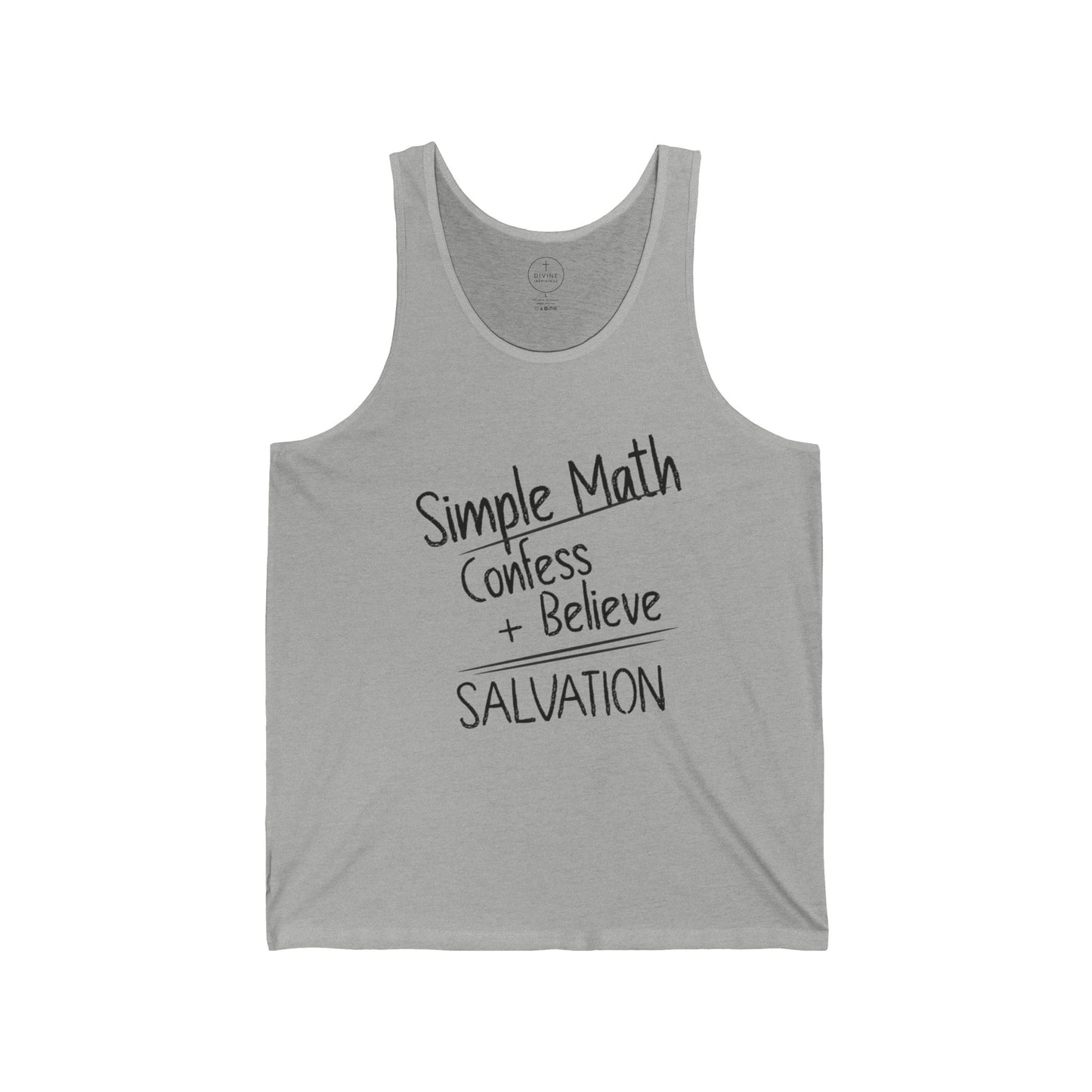 Simple Math Men’s Tank – Bold Faith (Black Chalk)