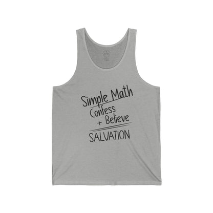 Simple Math Men’s Tank – Bold Faith (Black Chalk)