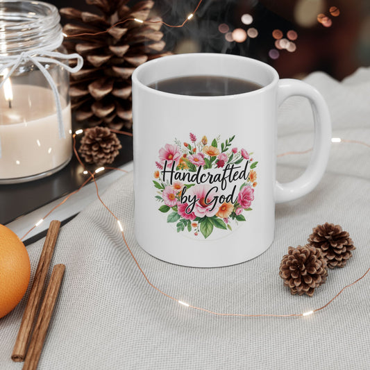 Handcrafted by God Mug  – 11 & 15 oz