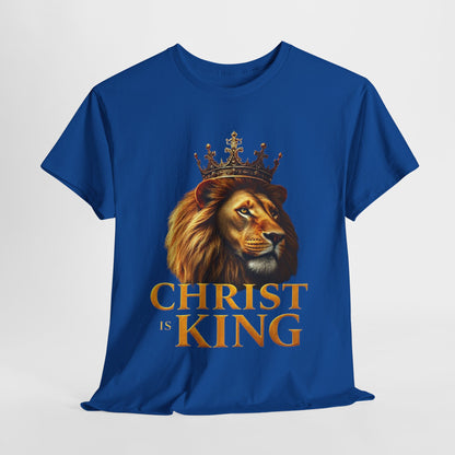 Christ Is King – Lion & Cross Men’s Christian Tee