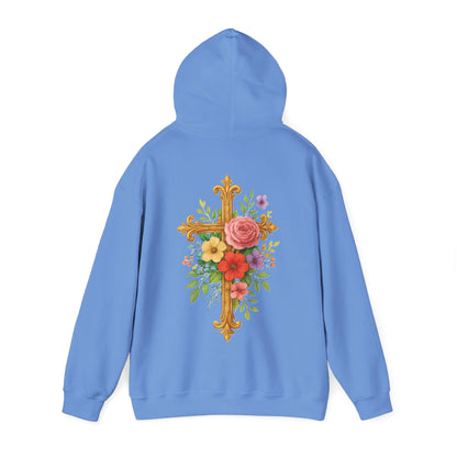 Floral Cross Women’s Hoodie – Wrapped in His Love