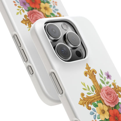 Floral Cross Snap Case for iPhone – Faith in Bloom