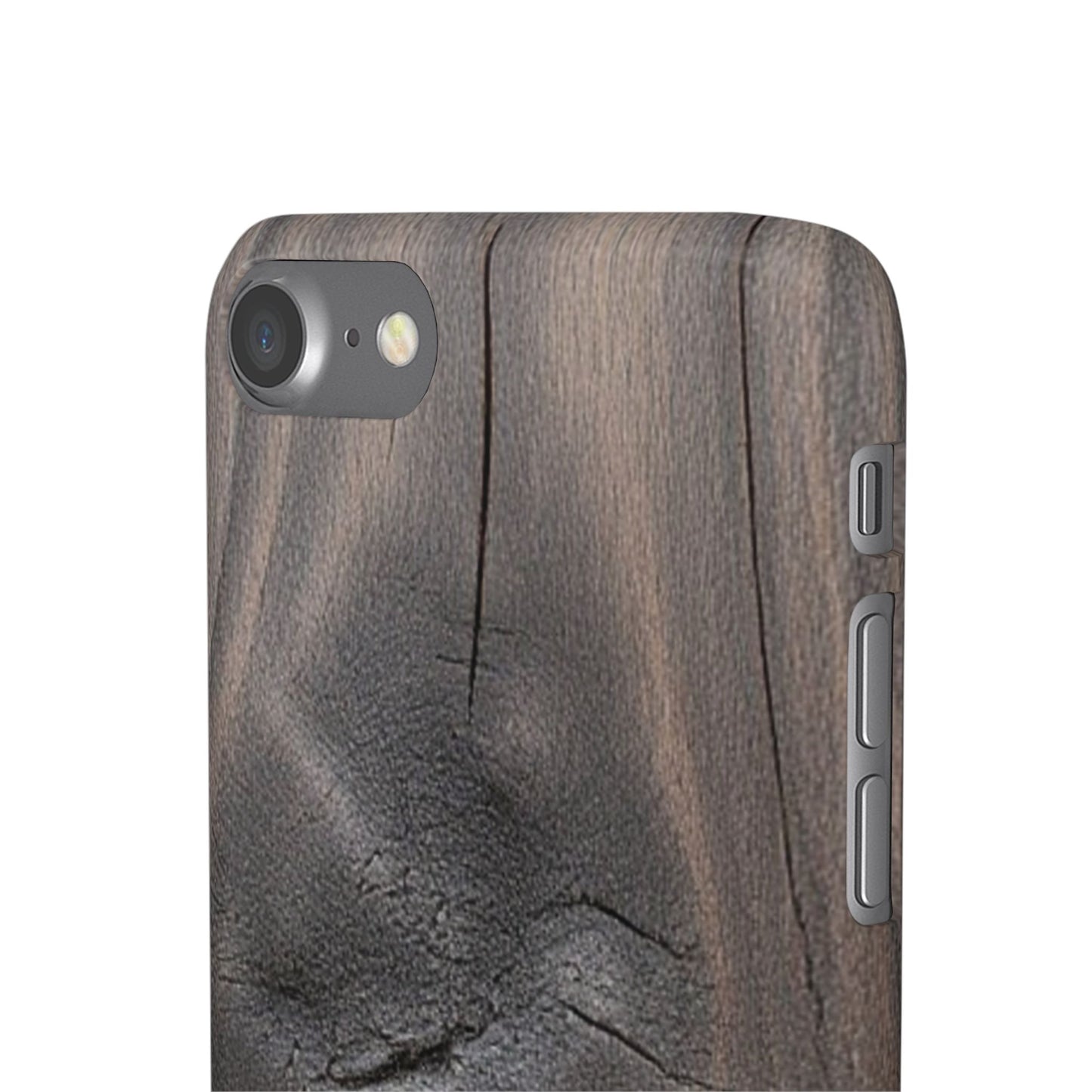 iPhone Snap Case – Dark Wood Grain Design