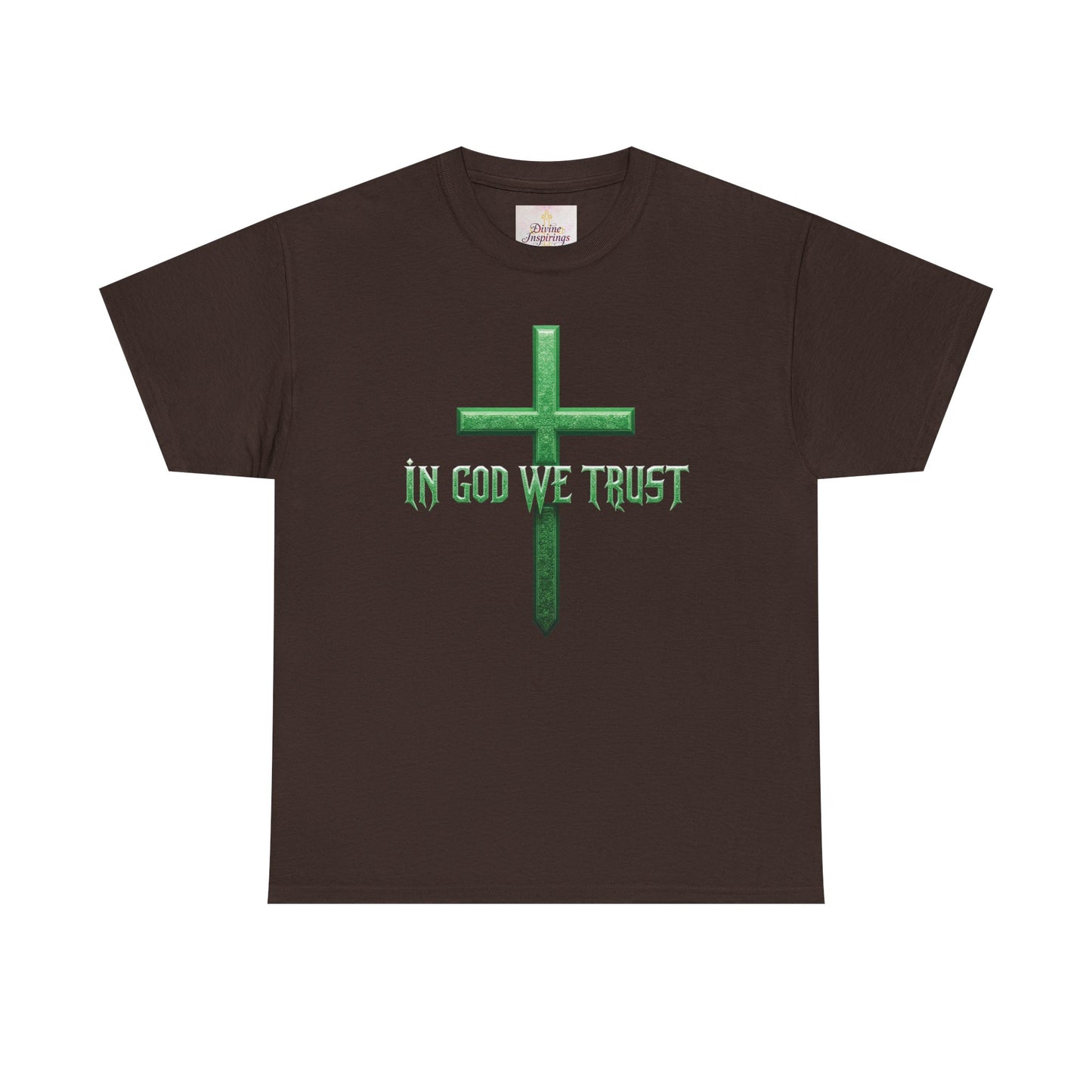 Bold Faith – Men’s Christian “In God We Trust” Cross Tee