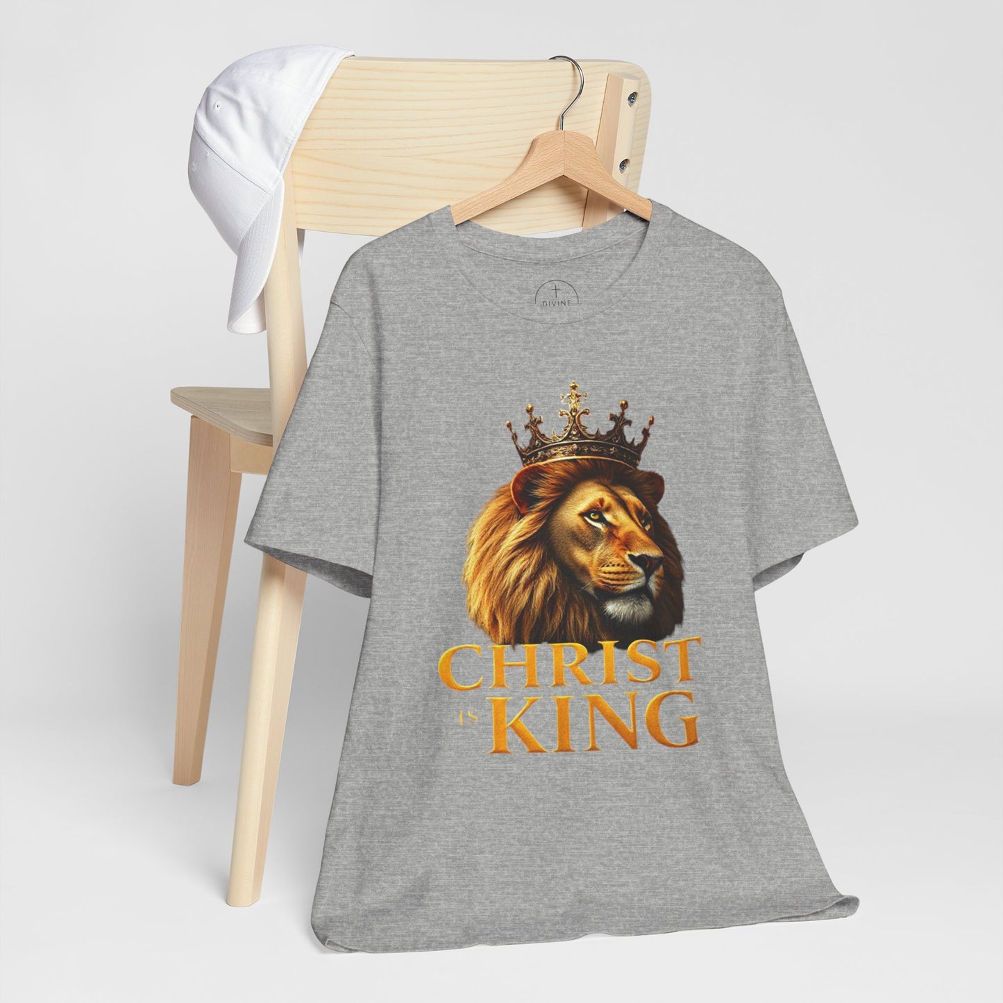 Christ is King Crowned Lion Tee – Inspirational Christian Shirt