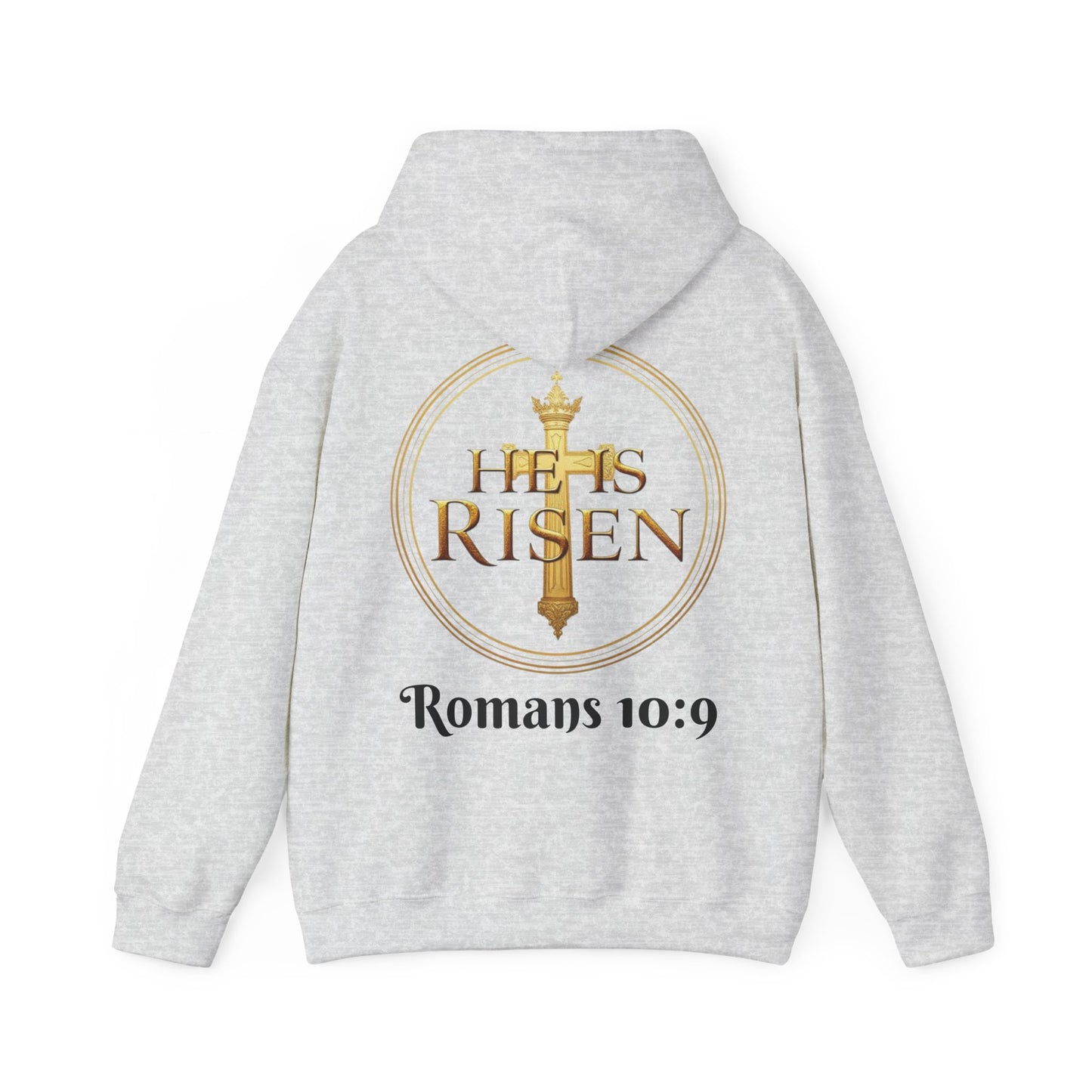 He Is Risen Christian Hoodie – Women’s Bold Faith Streetwear (Dark Lettering)