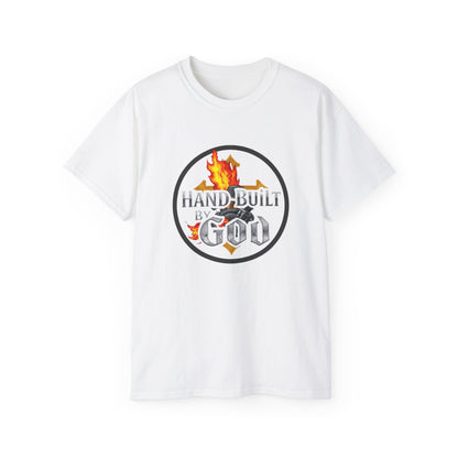 Men’s “Hand Built By God” Christian T-Shirt – Faith-Inspired Statement Tee