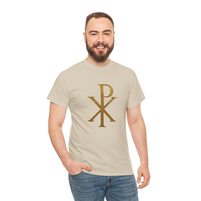 Chi Rho (Gold) - Men's Christian T-Shirt