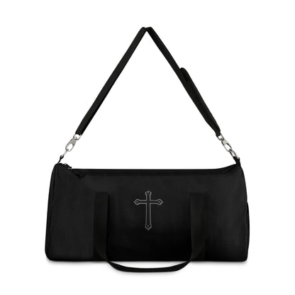Divine Strength Duffle Bag in Black – Carry the Cross with Purpose