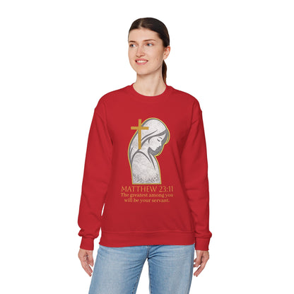 Humble Servant - Women's Christian Sweatshirt (Gold Lettering)