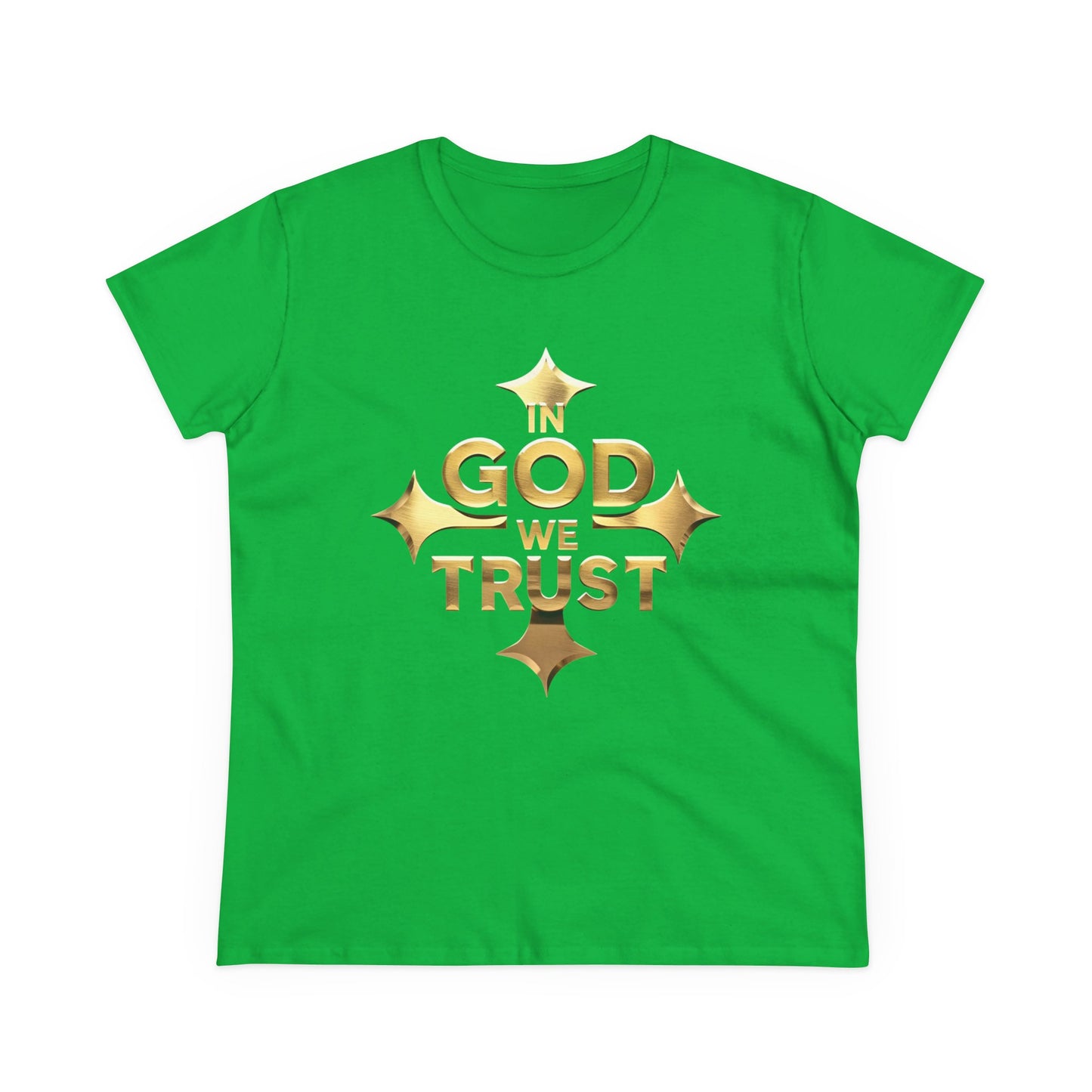 Grace & Glory – Women’s “In God We Trust” Cross Tee