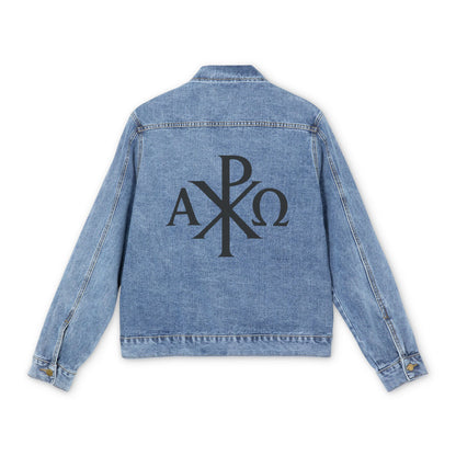 Alpha & Omega Chi Rho Denim Jacket – The Mark of the Eternal