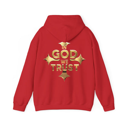 Bold Faith in Gold – “In God We Trust” Christian Women’s Hoodie
