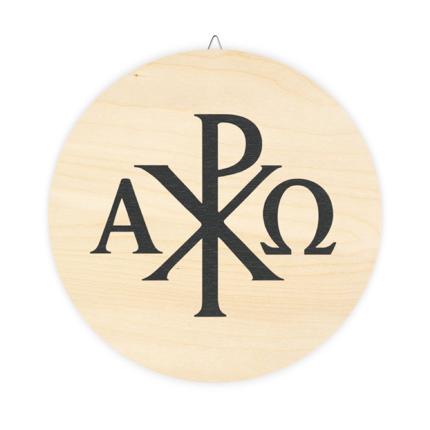 The Beginning and the End – Chi Rho Faith Wood Sign