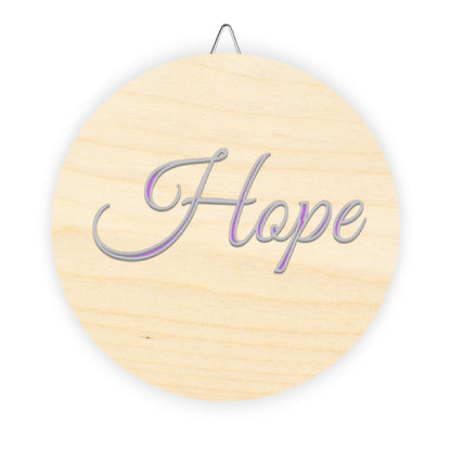 Faith, Hope and Love 'Hope' Wall Hanging — Inspirational Christian Wooden Décor