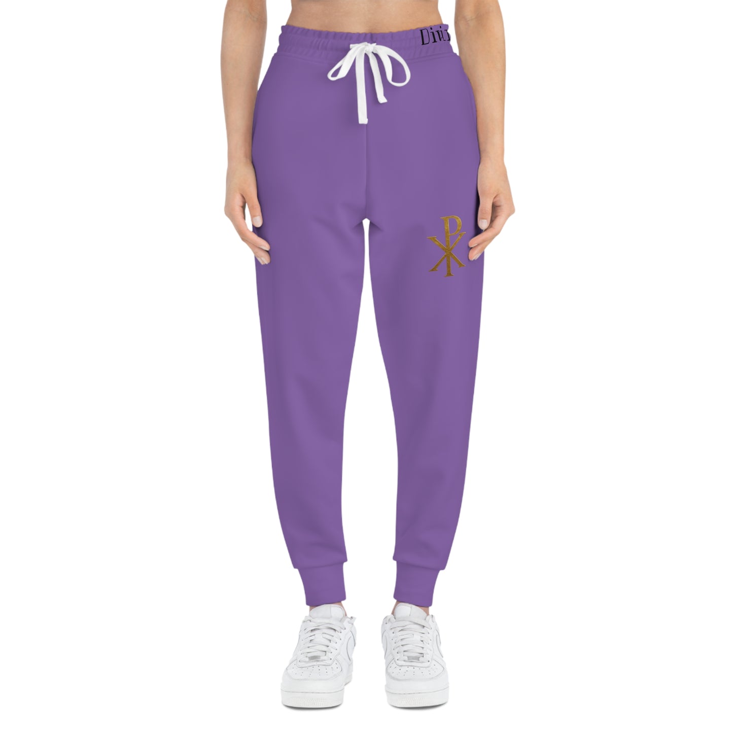 Chi Rho Women’s Christian Sweatpants in Purple – Comfort and Victory in Christ
