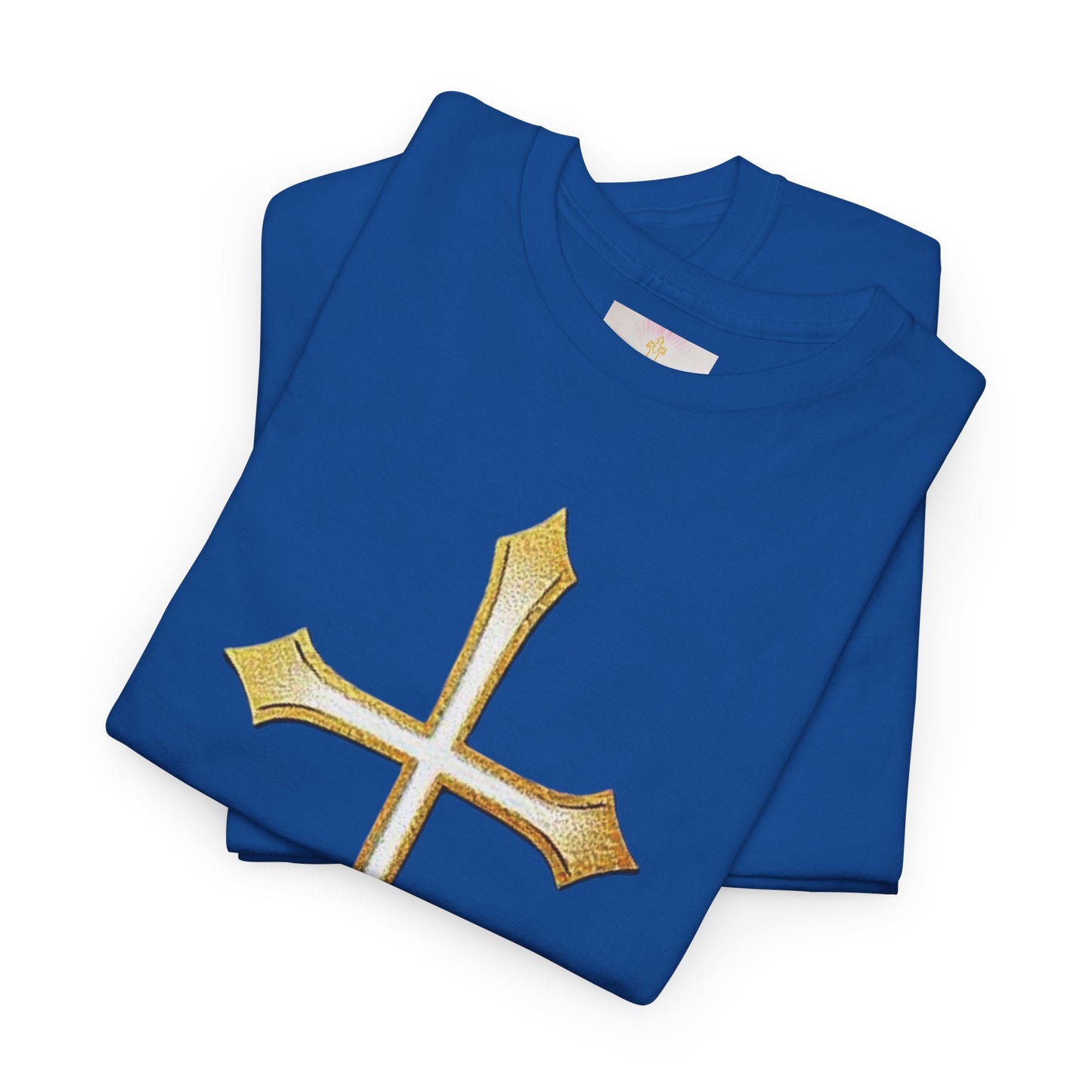 Men’s Gold Cross Tee – Christian Faith-Inspired Apparel