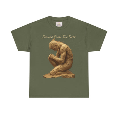 Formed from the Dust | Men’s Christian T-Shirt with Genesis 2:7 (Light Lettering)