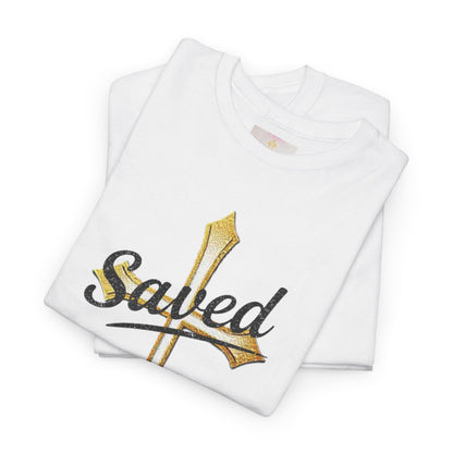 Saved Men's Tee – Christian Faith Apparel with Bold Design