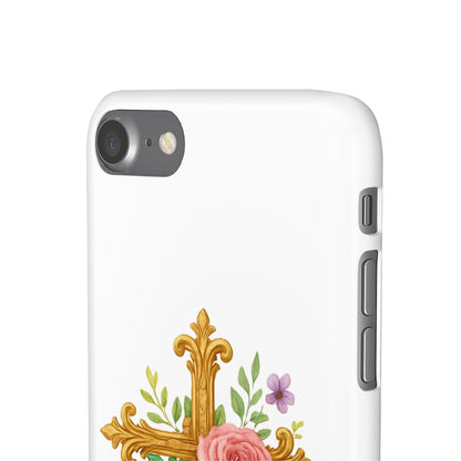 Floral Cross Snap Case for iPhone – Faith in Bloom