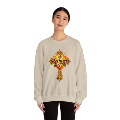 Refined in Fire - Women's Ornate Christian Sweatshirt