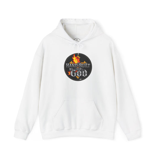 Hand Built By God - Bold Christian Men’s Hoodie