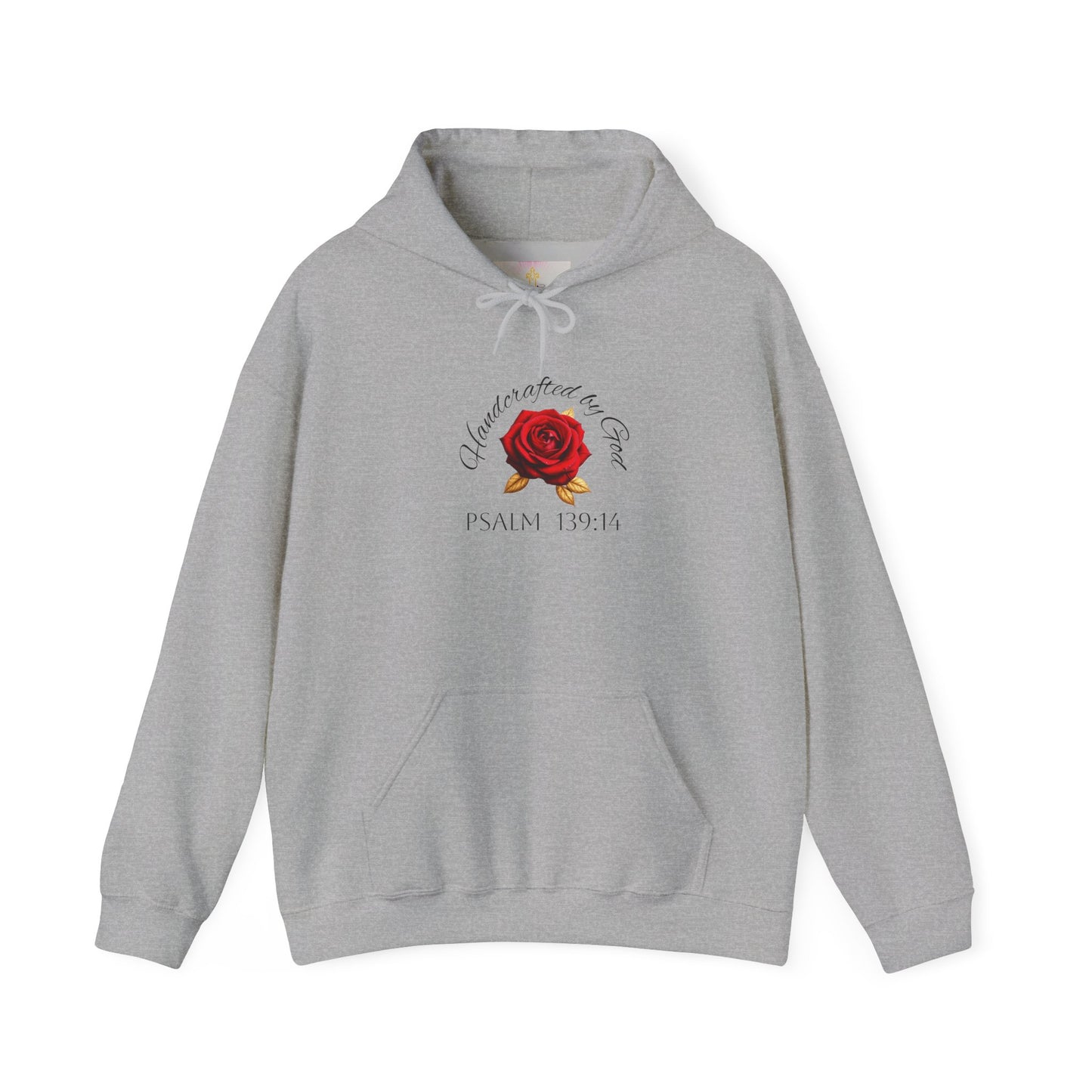 Handcrafted by God Rose Women's Hoodie (Dark Lettering)