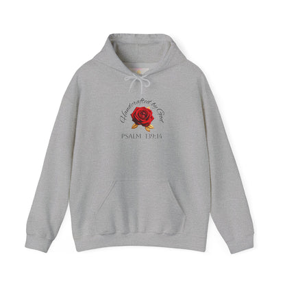 Handcrafted by God Rose Women's Hoodie (Dark Lettering)